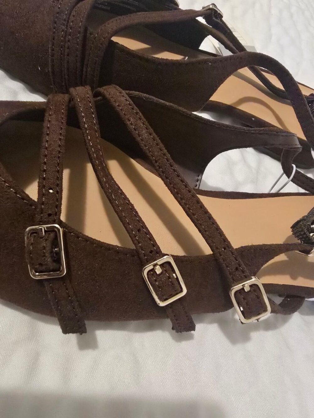 Women's Twiggy Multi Buckle Mini Heel Flats with Memory Foam Insole - a New Day™ - Picture 3 of 7